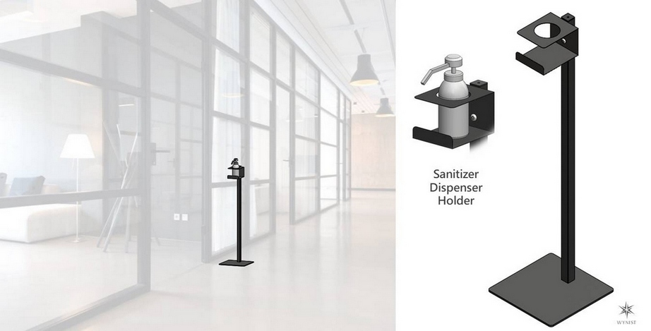 Hand Sanitizer Dispenser Rack